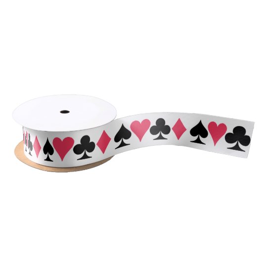 Let's Play Cards Decorative Ribbon Satin Ribbon