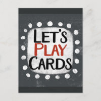 Let's Play Cards Postcard