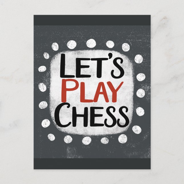 Let's Play Chess Postcard (Front)