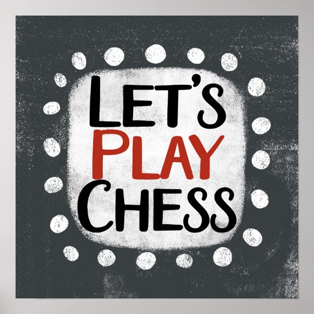 Let's Play Chess Poster Wall Art (Front)