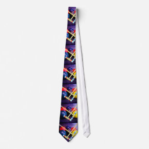 Let's Play Croquet Grunge Style Tie