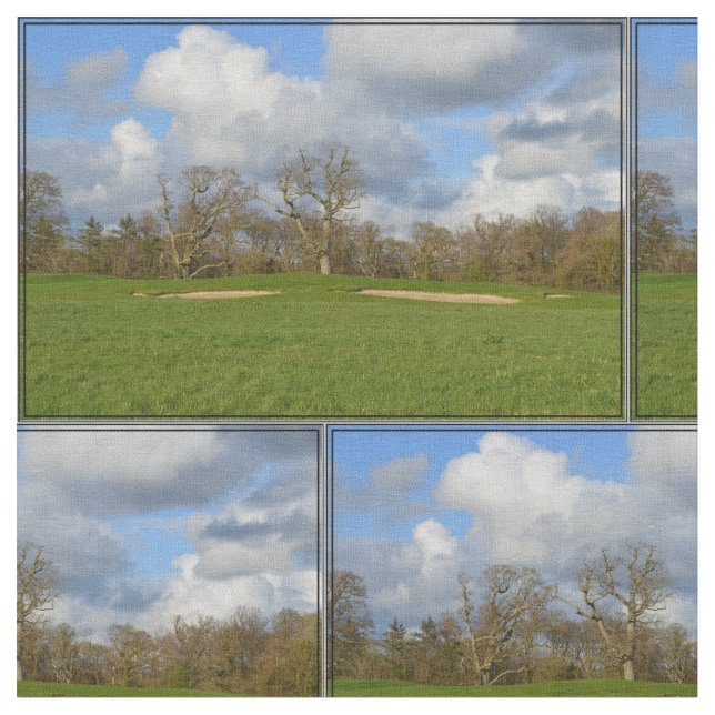 Let's Play Golf Fabric (Close Up)