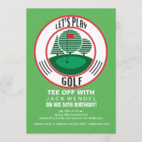 Let's Play Golf Invitation