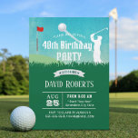 Let's Play Golf Outdoor 40th Birthday Party Invitation<br><div class="desc">Let's Play Golf Outdoor 40th Birthday Party Invitations.</div>