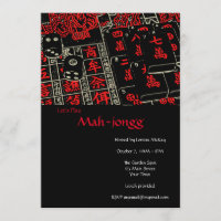 Let's Play Mahjong - a customizable invitation