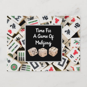 Let's Play Mahjong Postcard