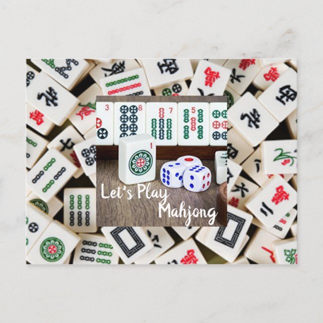 Let's Play Mahjong Postcard (Front)