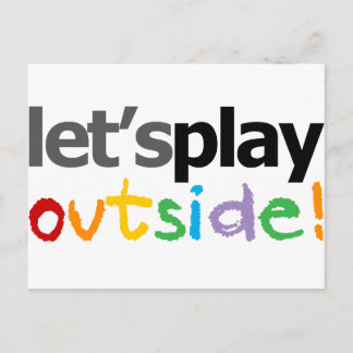 Let's Play Outside! Postcard