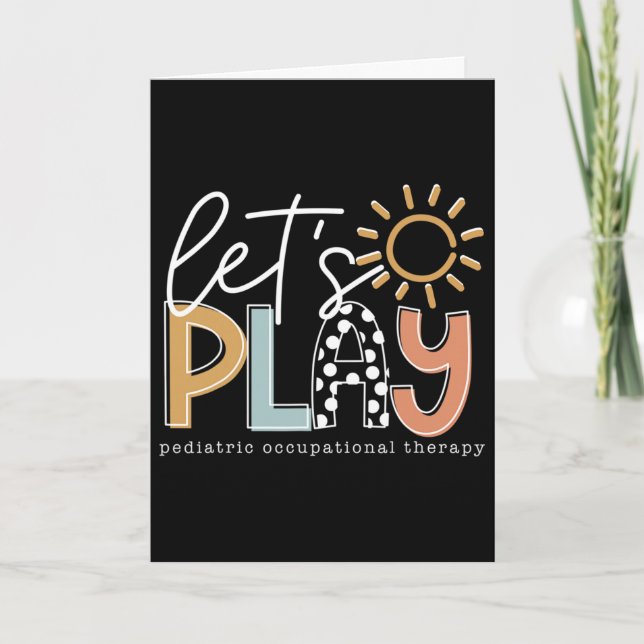Let's Play Pediatric Occupational Therapy Therapis Card (Front)