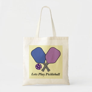 Lets Play Pickleball Tote Bag