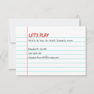 Let's Play Playdate Invitation
