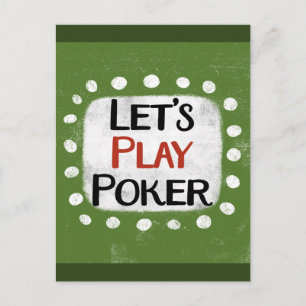 Let's Play Poker Postcard
