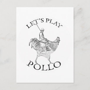 Lets Play Pollo! Postcard