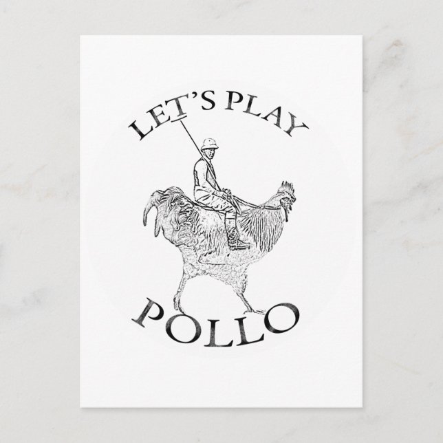 Lets Play Pollo! Postcard (Front)