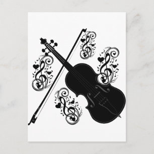 Let's Play,Violin_ Postcard