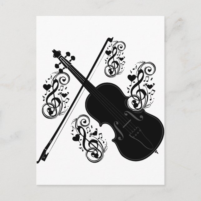 Let's Play,Violin_ Postcard (Front)