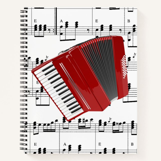 Let's Polka, Red Accordion, Notebook (Front)
