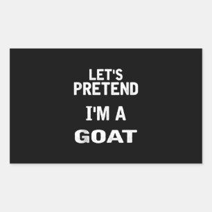 Let's Pretend Im a Goat Funny Halloween Costume Sticker