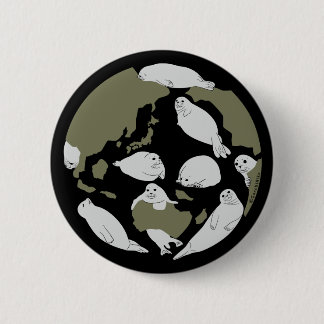 Let's Protect Earth With Seals 2 Inch Round Button