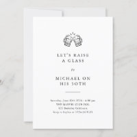 Let's Raise A Glass | Modern 50th Birthday