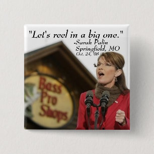 "Let's reel in a big one." - Customized 2 Inch Square Button