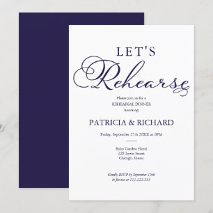 Let's Rehearse Wedding Rehearsal Dinner Invitation