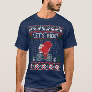 Let's Ride Bicycle Ugly Christmas Sweater Funny Sa