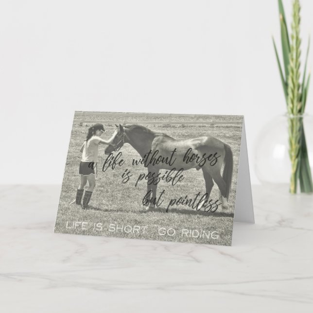 LET'S RIDE Greeting Card (Front)