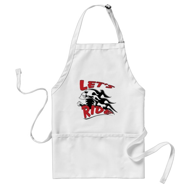 Let's Ride Skull Standard Apron (Front)