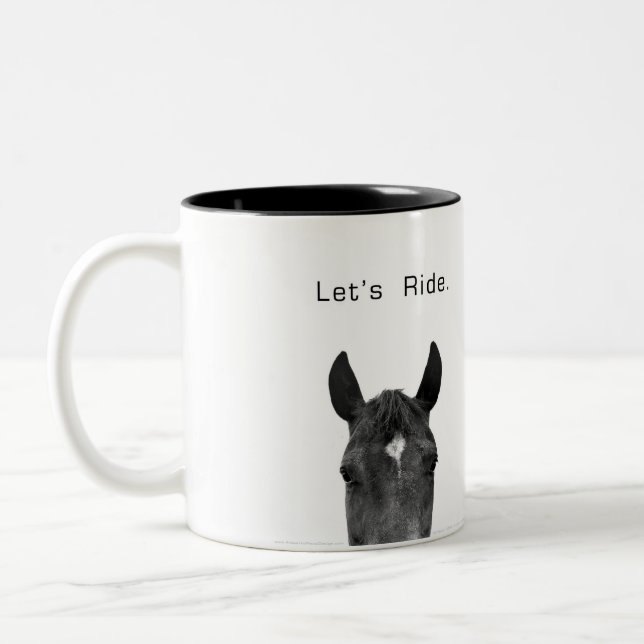 Let's Ride Two-Tone Coffee Mug (Left)