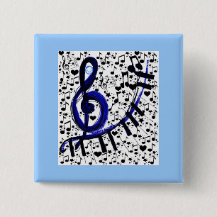 Let's Rock! 2 Inch Square Button