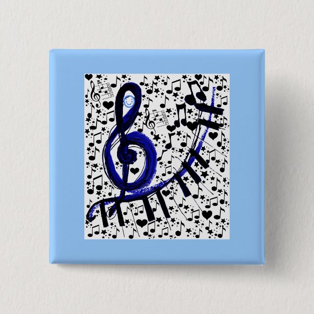 Let's Rock! 2 Inch Square Button (Front)
