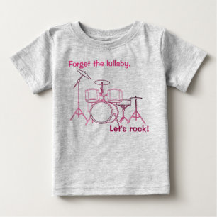 Let's Rock  Drum Set Baby T-Shirt