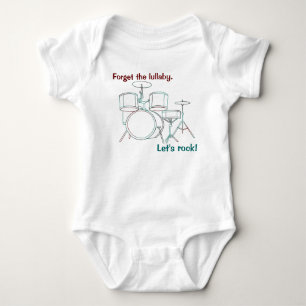 Let's Rock  Drum Set T-shirt Baby Bodysuit