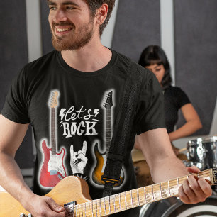 Let's Rock! Electric Guitar Rock Music Heavy Metal T-Shirt