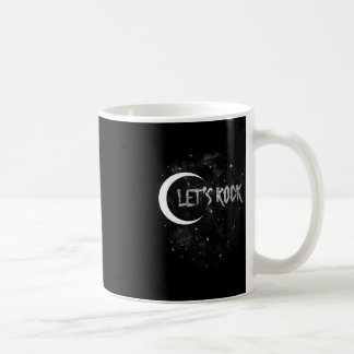 Lets Rock On Rock Star Moon With Stars Concert Ban Coffee Mug