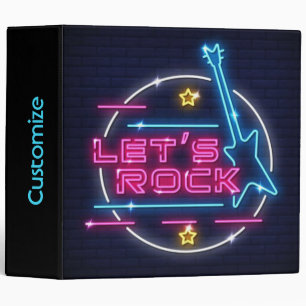 Let's Rock Retro Neon Binder
