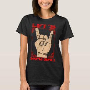 Lets Rock & Roll Devil Horn Vintage Rock Music Roc T-Shirt