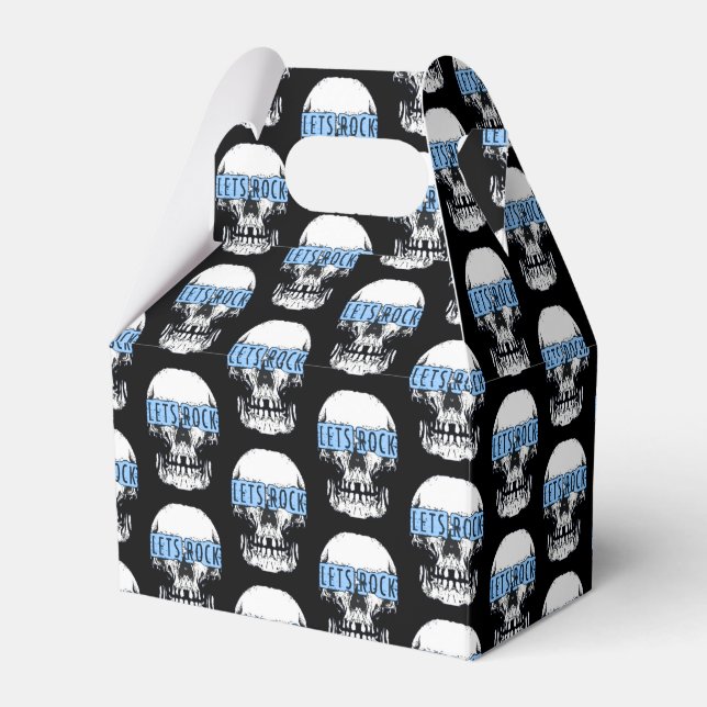 Let's Rock Skull Favor Box (Front Side)