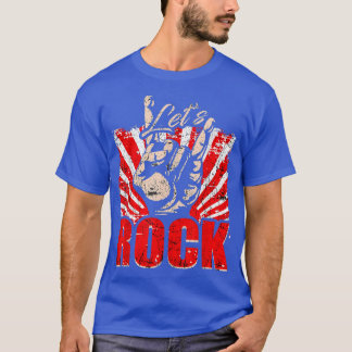 Lets Rock Vintage Rock And Roll Music Lovers 1602 T-Shirt
