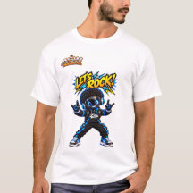 Let's Rock! Zap AI Robot Rock and Roll Graphic