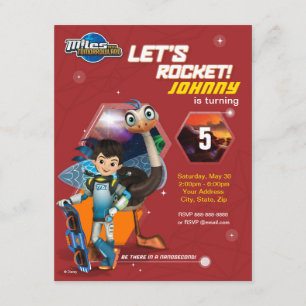 Let's Rocket! Miles From Tomorrowland Birthday Invitation