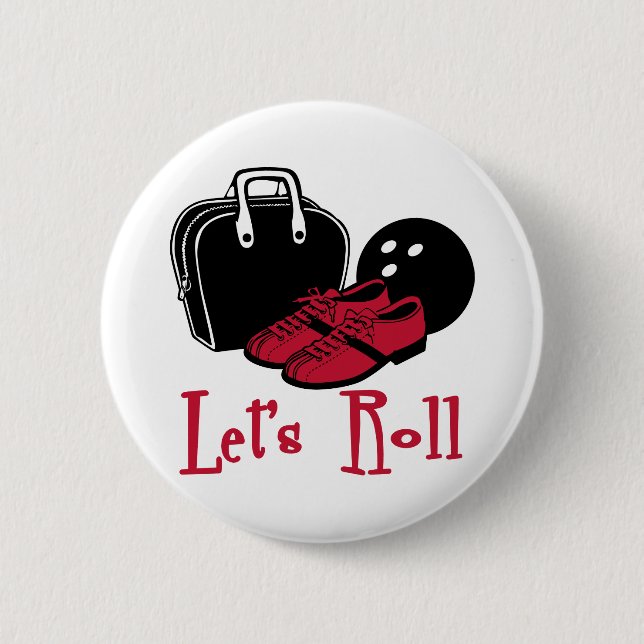Lets Roll 2 Inch Round Button (Front)