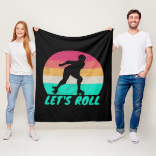 Lets Roll Girls Fleece Blanket