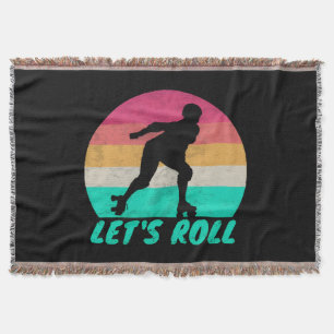 Lets Roll Girls Throw Blanket
