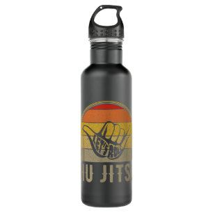 Let's Roll Jiu Jitsu Hand Vintage Sunset Funny Mar 710 Ml Water Bottle