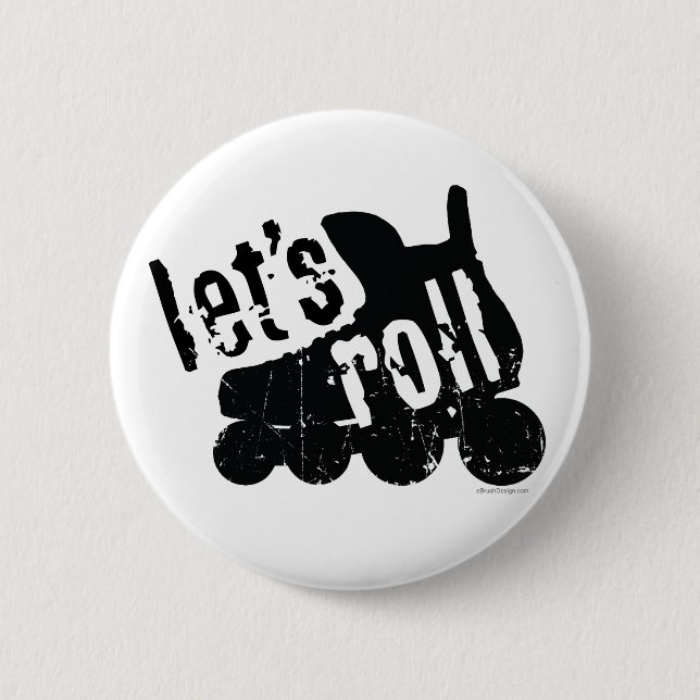 Let's Roll (Roller Hockey) 2 Inch Round Button (Front)