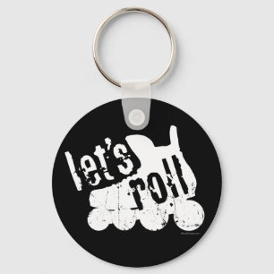 Let's Roll (Roller Hockey) Keychain