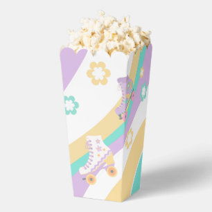 Lets Roll Roller Skate Retro Girl Birthday Pastel Favor Box