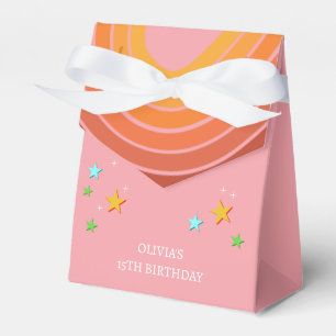 Let's roll roller skate retro rainbow favor box